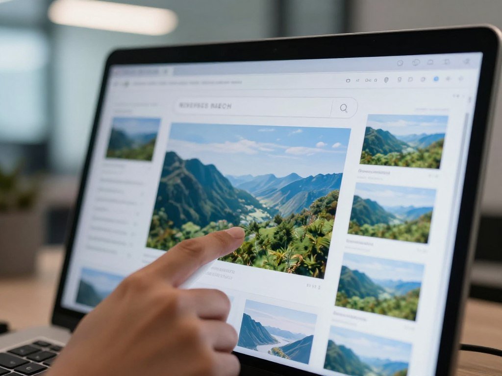 Reverse image search showing matching pages beside similar pictures