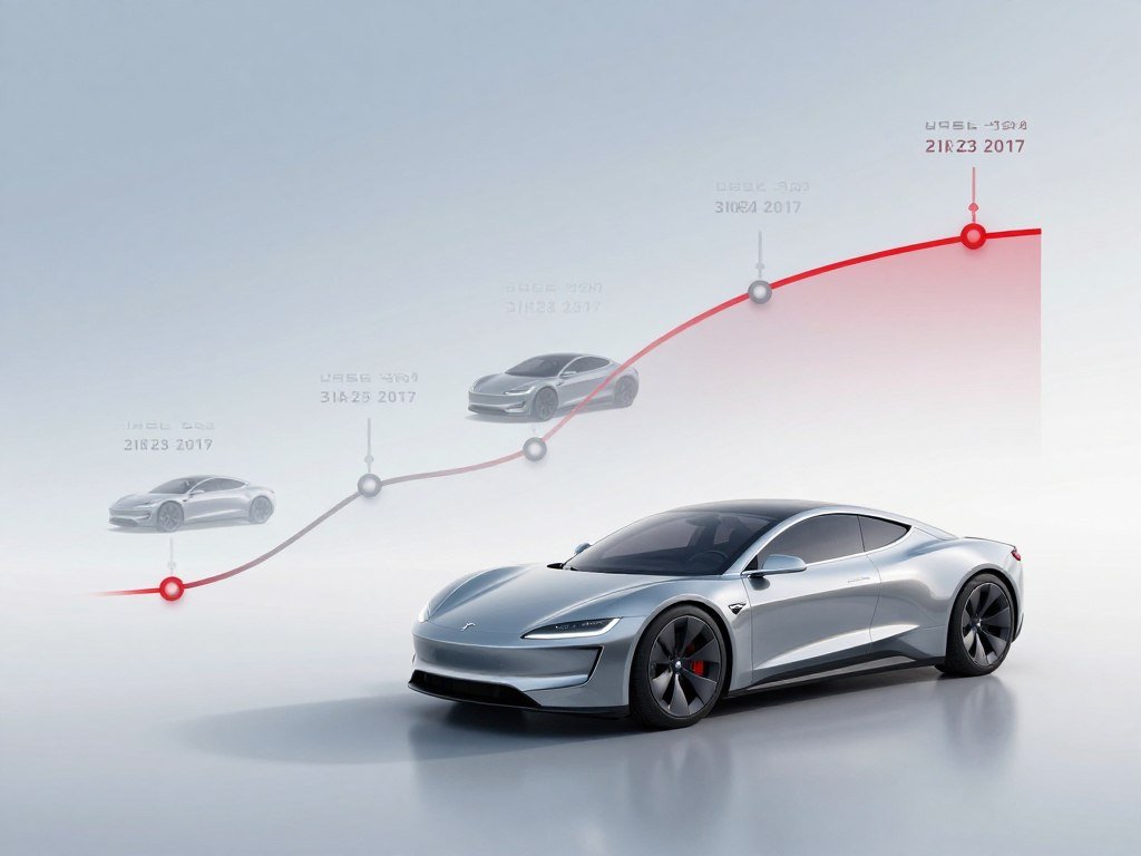 Roadster timeline showing production target changes since November 2017