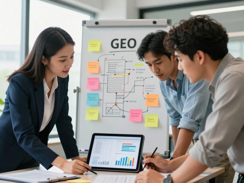 SEO team compares answer engine optimization and GEO goals
