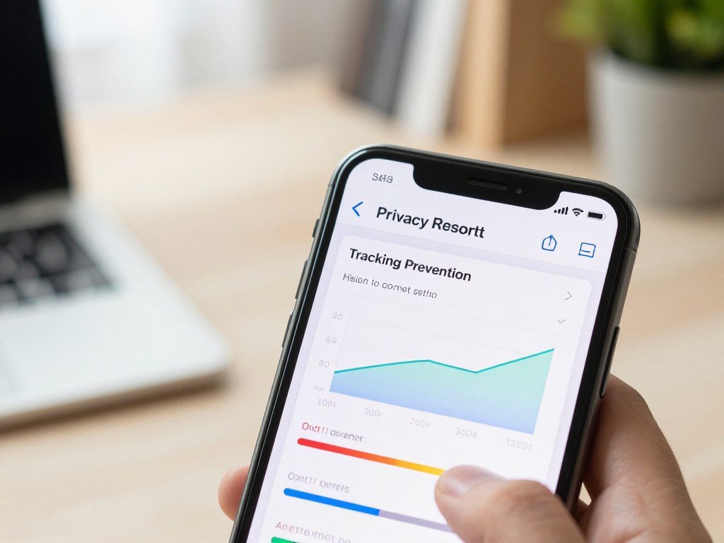 Safari privacy report showing tracking prevention on iPhone