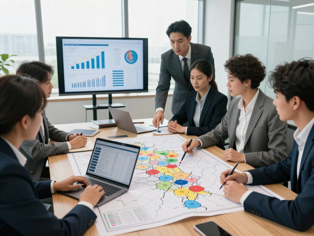 Sales team checking regional coverage and contact data accuracy