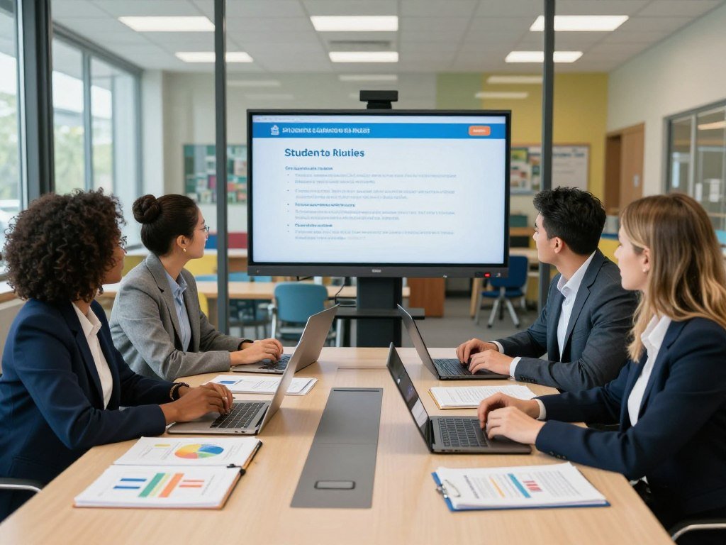 School leaders review privacy guidance and student data rules