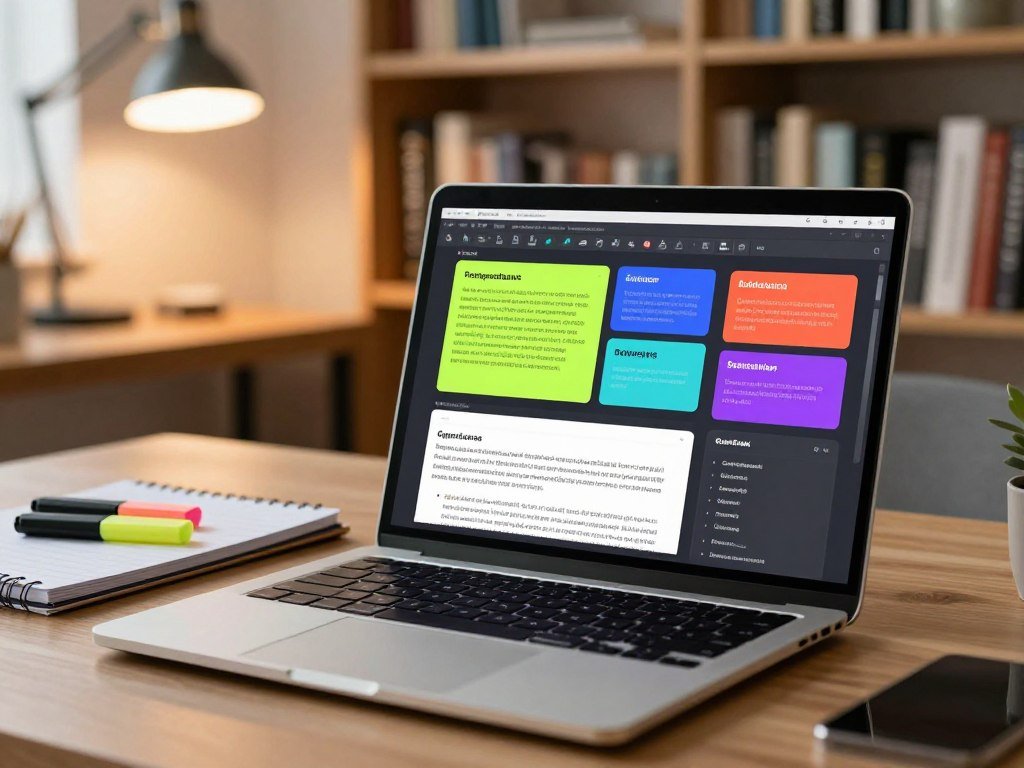 Selectable text from files prepared for a presentation generator