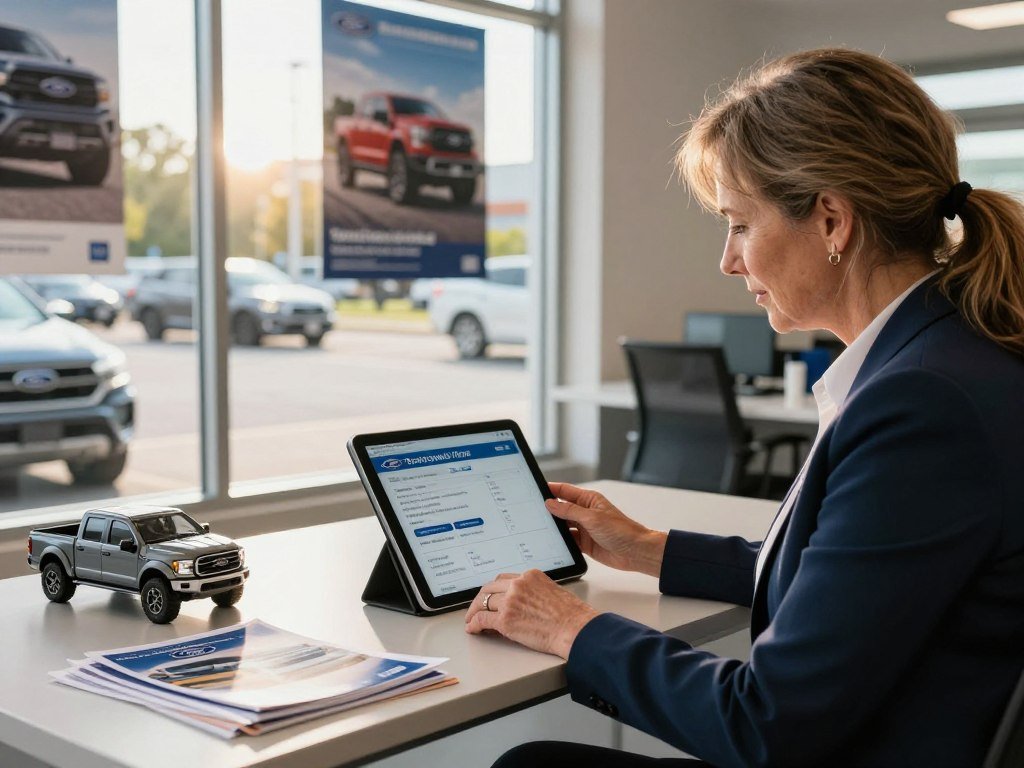 Shopper checking Ford Truck Month incentive terms by ZIP code Shopper checking Ford Truck Month incentive terms by ZIP code