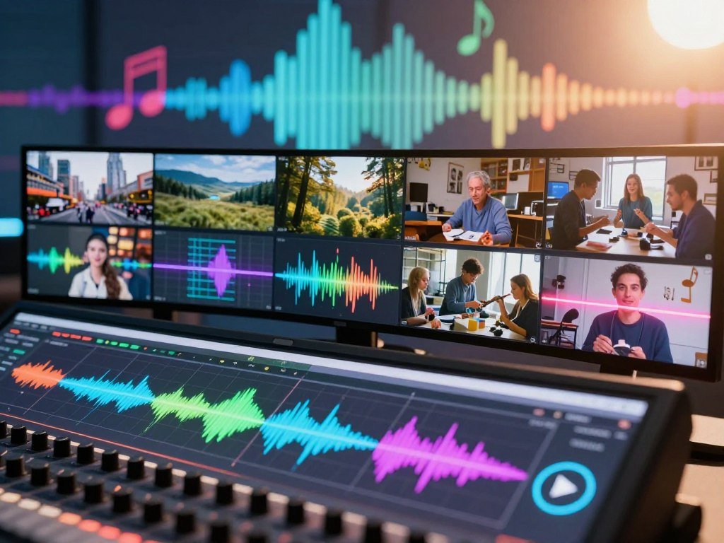 Short multi-shot video sequence with music and visual beats Short multi-shot video sequence with music and visual beats