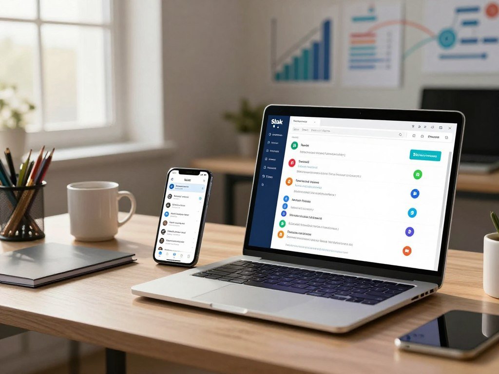 Slack channels and Teams threads organize daily messaging