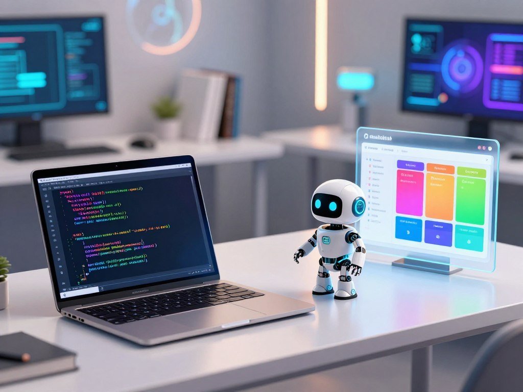 Small language model generating code beside a test window Small language model generating code beside a test window