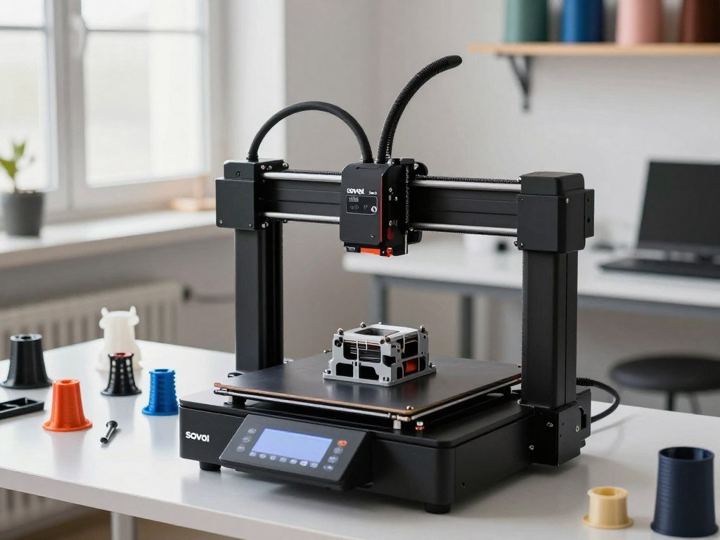 Sovol SV06 ACE printing a part on its full-size bed Sovol SV06 ACE printing a part on its full-size bed