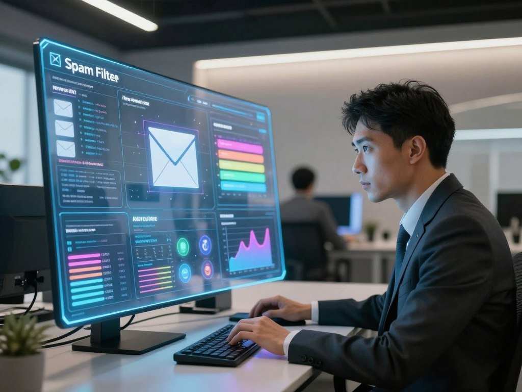 Spam filter compares new email features with learned patterns
