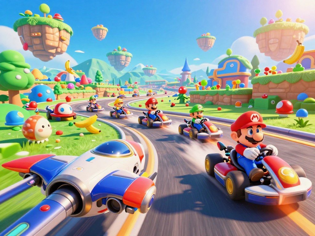 Star Fox online battles and Mario Kart World races