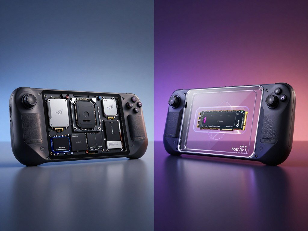 Steam Deck OLED and ROG Xbox Ally X storage configurations compared Steam Deck OLED and ROG Xbox Ally X storage configurations compared