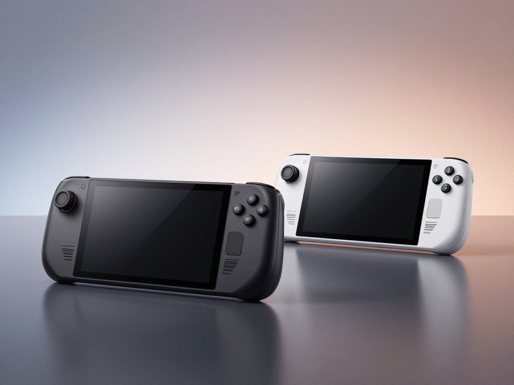 Steam Deck OLED storage sizes shown with two handheld models Steam Deck OLED storage sizes shown with two handheld models