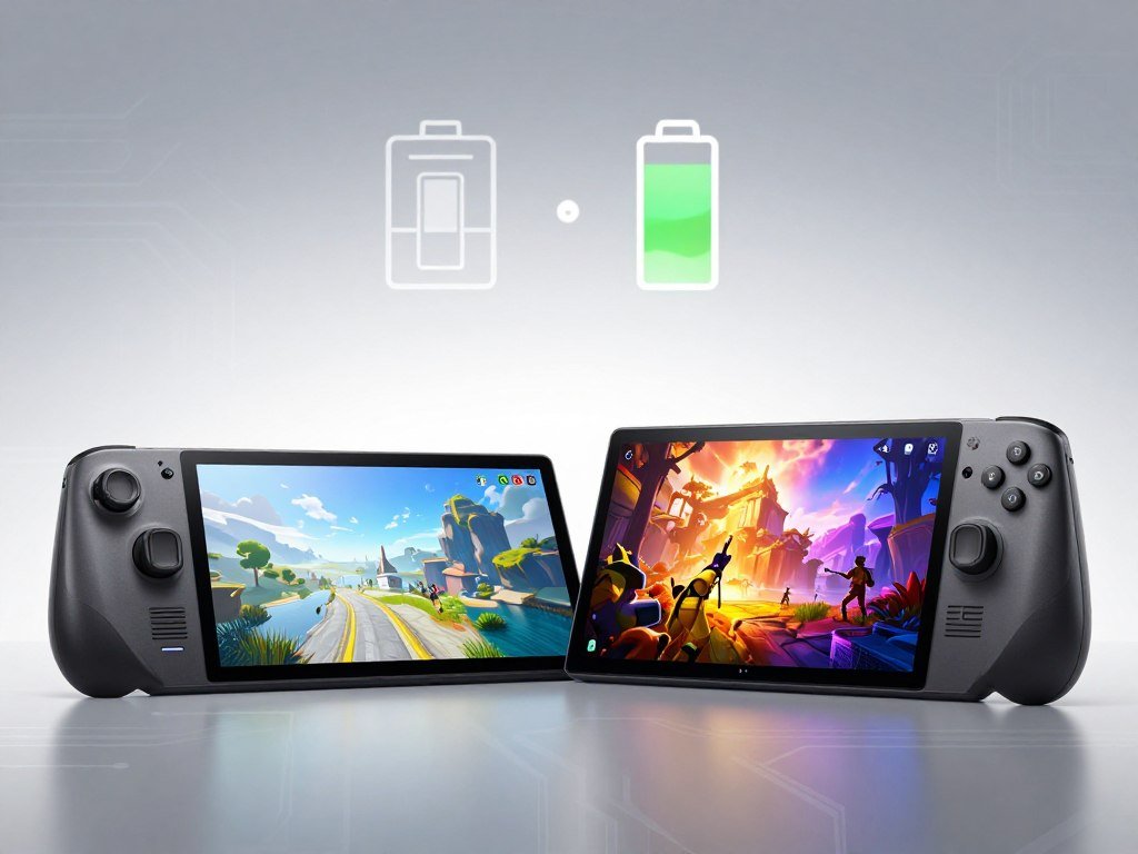 Steam Deck comparison showing screen, battery, and budget priorities Steam Deck comparison showing screen, battery, and budget priorities
