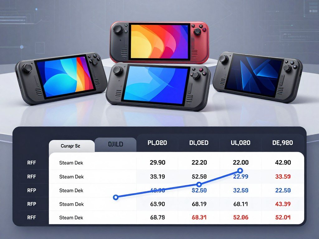 Steam Deck price comparison for current OLED models