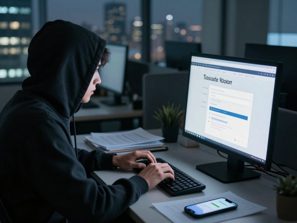 Stolen login information gives an attacker access to a work account Stolen login information gives an attacker access to a work account