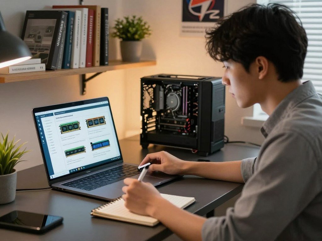 Student checking RAM and SSD needs for engineering simulations Student checking RAM and SSD needs for engineering simulations