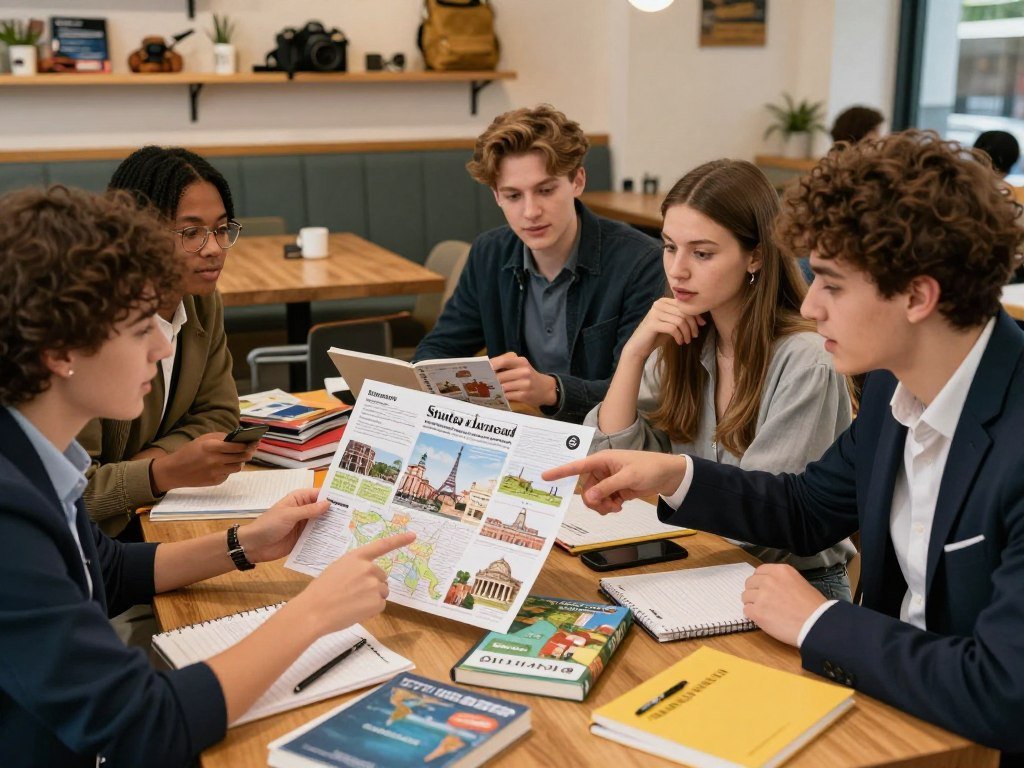 Students discuss popular study abroad destinations in Europe Students discuss popular study abroad destinations in Europe