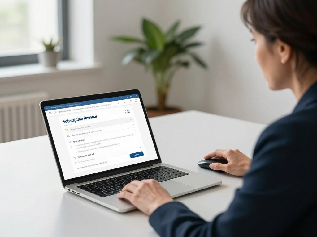 Subscriber checking renewal terms and account details before cancellation