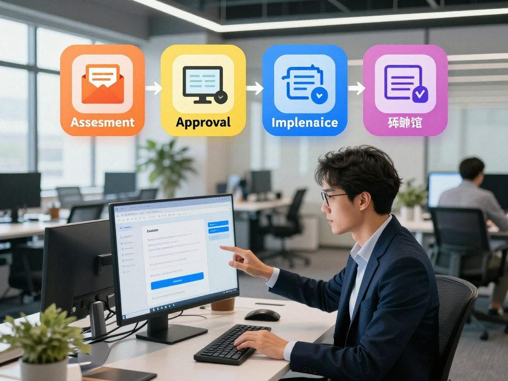 Subscription change moving through an agent's four work steps Subscription change moving through an agent's four work steps