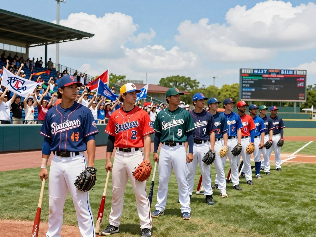 Super Mega Baseball 4 teams ready for a season game Super Mega Baseball 4 teams ready for a season game