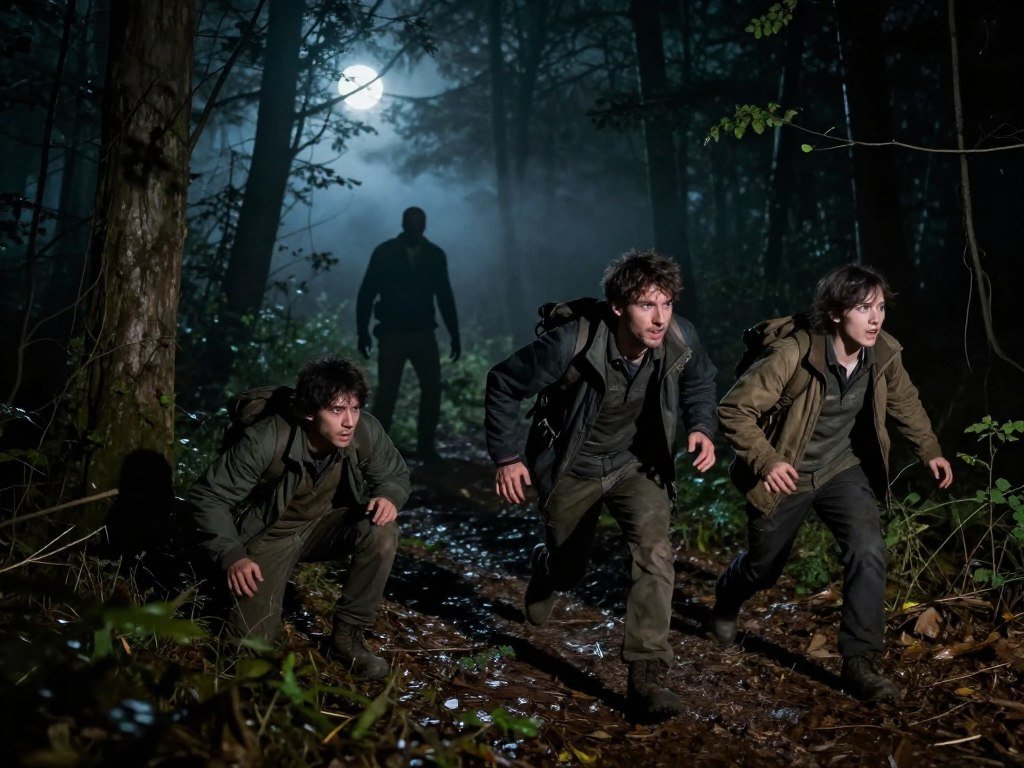 Survivors make a risky escape while a killer hunts them