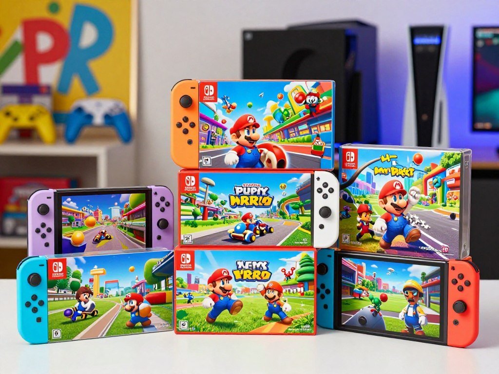 Switch 2 bundle boxes with Mario Kart World and sports games Switch 2 bundle boxes with Mario Kart World and sports games