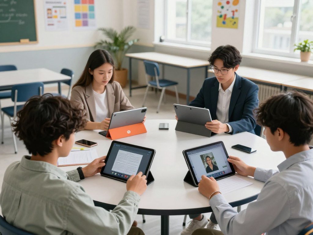 Tablet students use for class reading and video calls