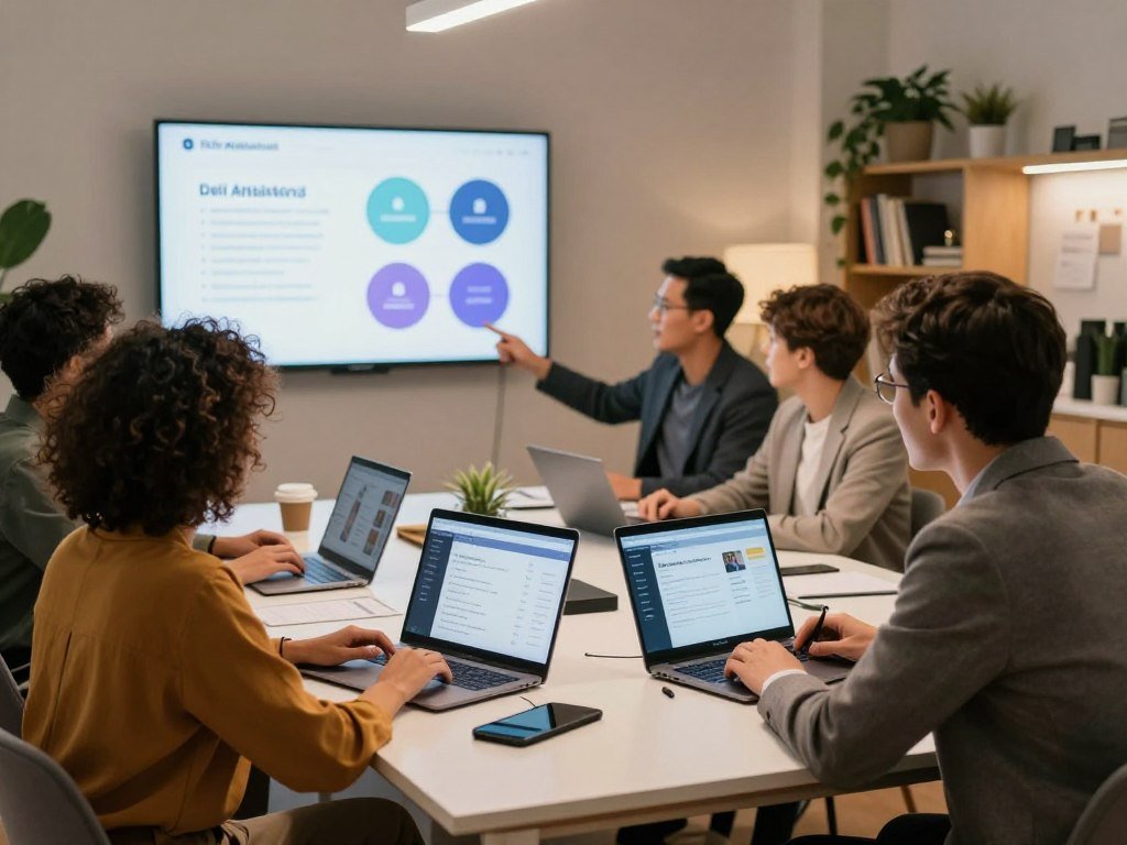 Team comparing meeting assistants for remote work