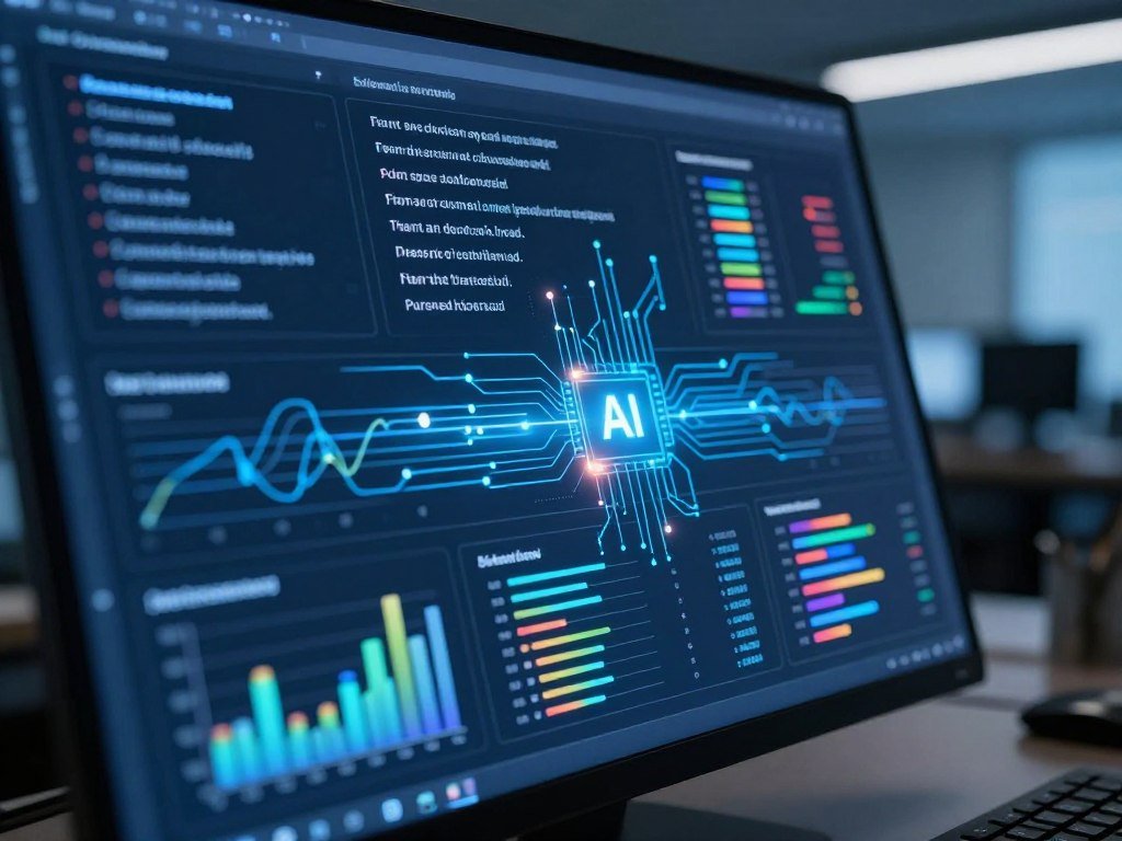Text analysis screen comparing sentence patterns and an AI score