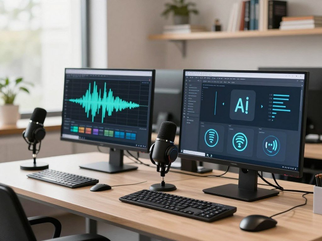 Text and recorded audio showing two voice technology tasks