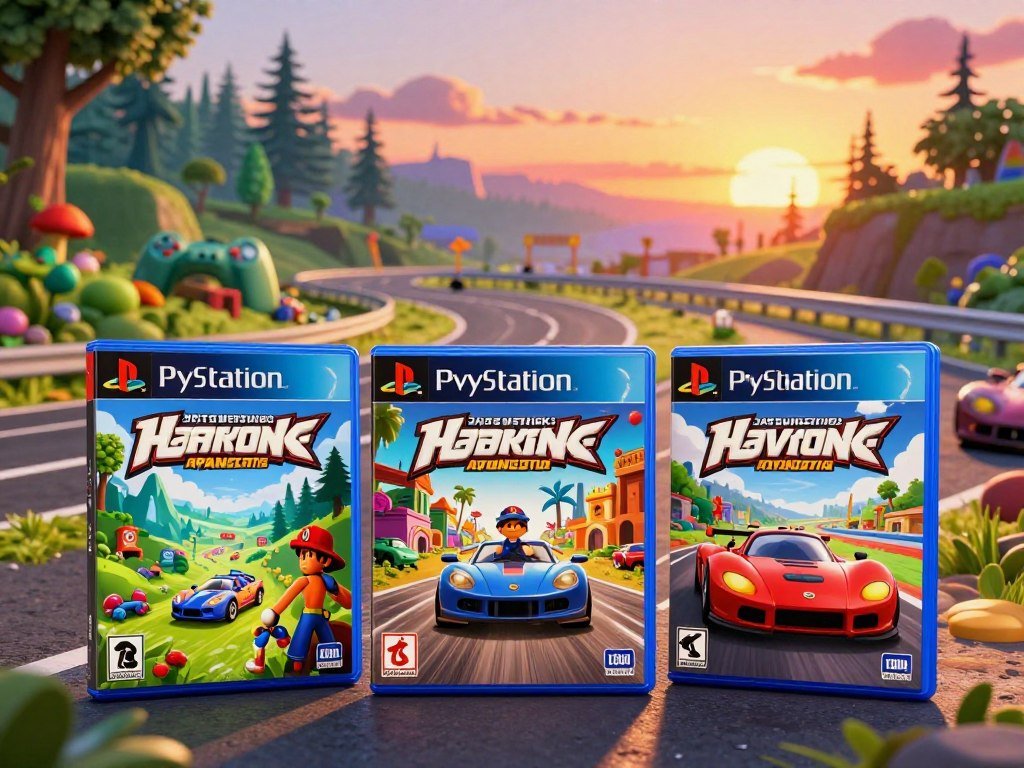 Three PS2 games represent roaming adventure and racing Three PS2 games represent roaming adventure and racing