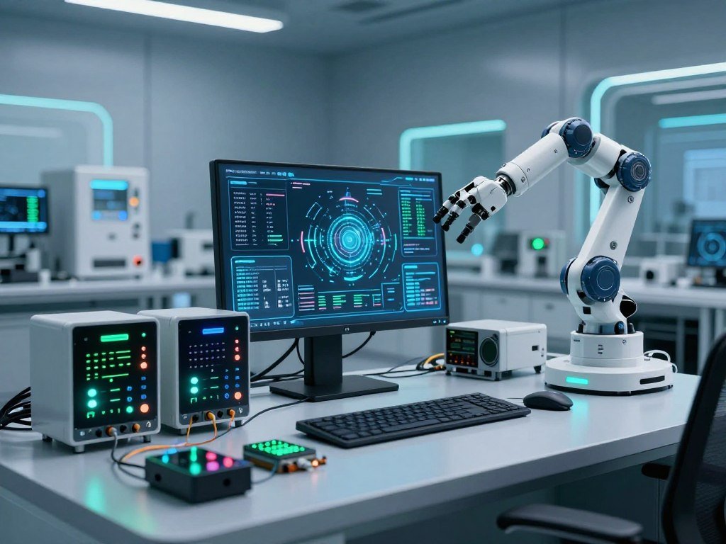Tools and sensors feed information into an agent system