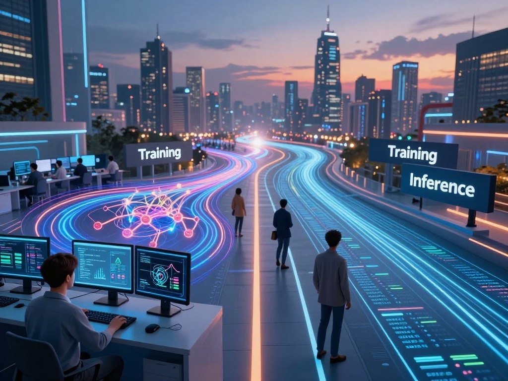 Training and inference compared by model updates and latency Training and inference compared by model updates and latency
