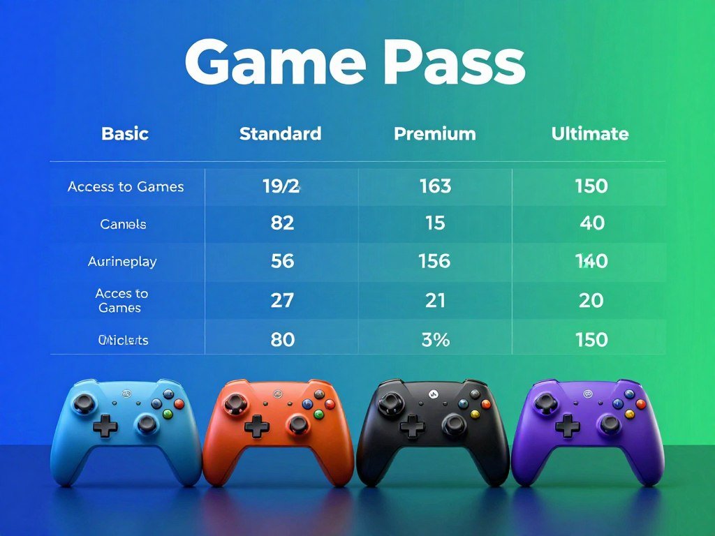 U.S. Game Pass pricing comparison for four subscription tiers U.S. Game Pass pricing comparison for four subscription tiers