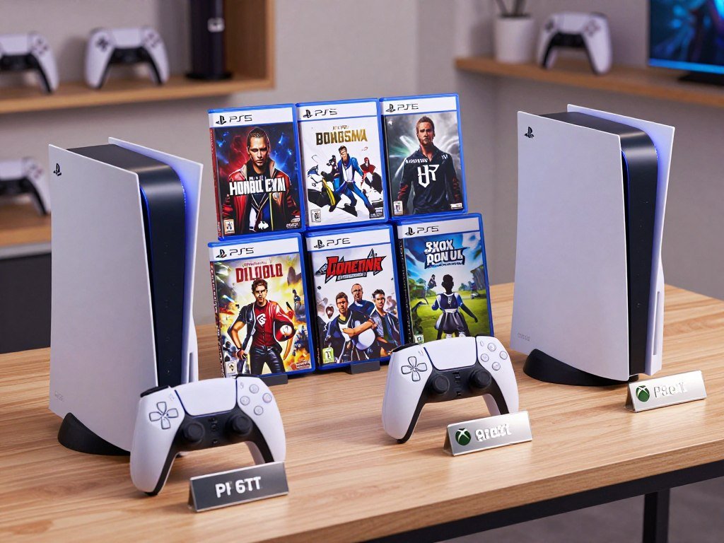U.S. console prices beside digital and disc game cases