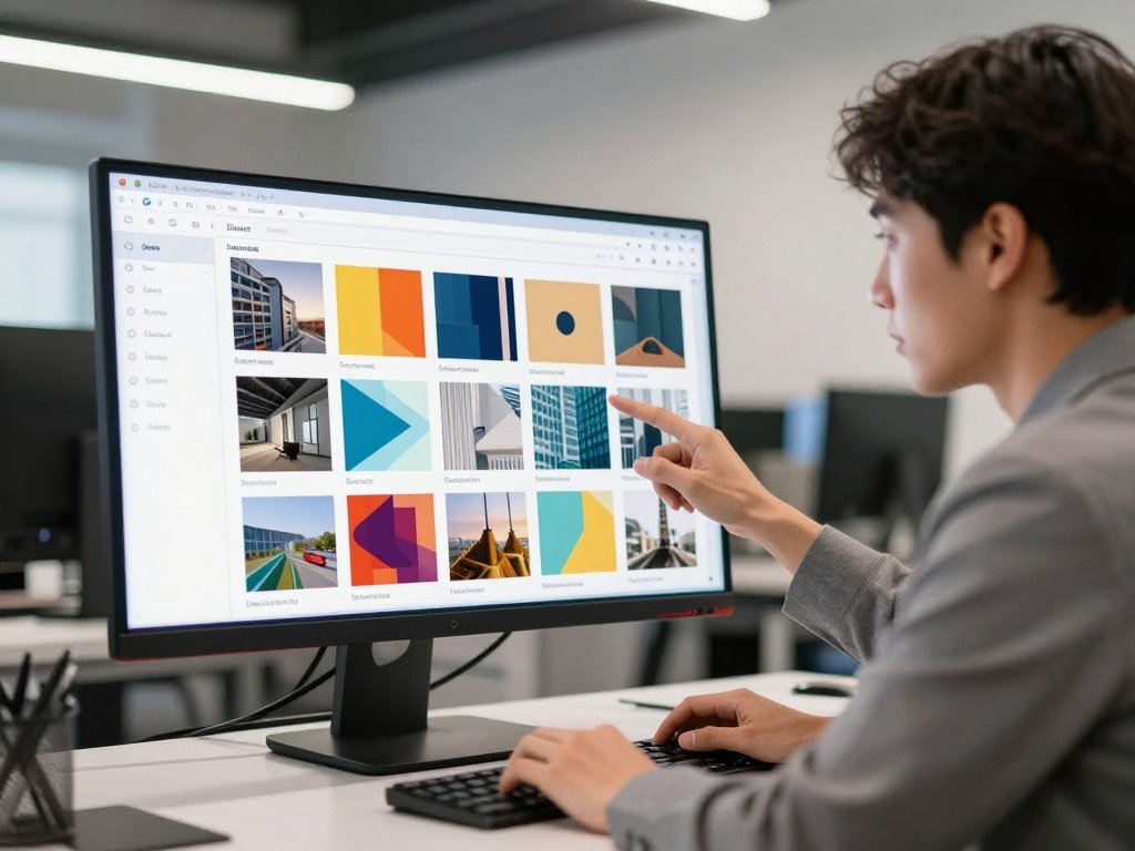 Uploaded reference image guides visual search for related designs