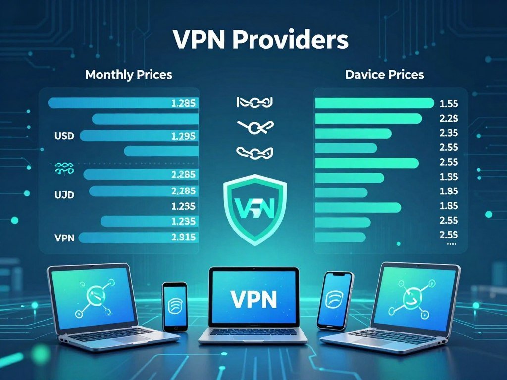 VPN providers compared by monthly price and device connections VPN providers compared by monthly price and device connections