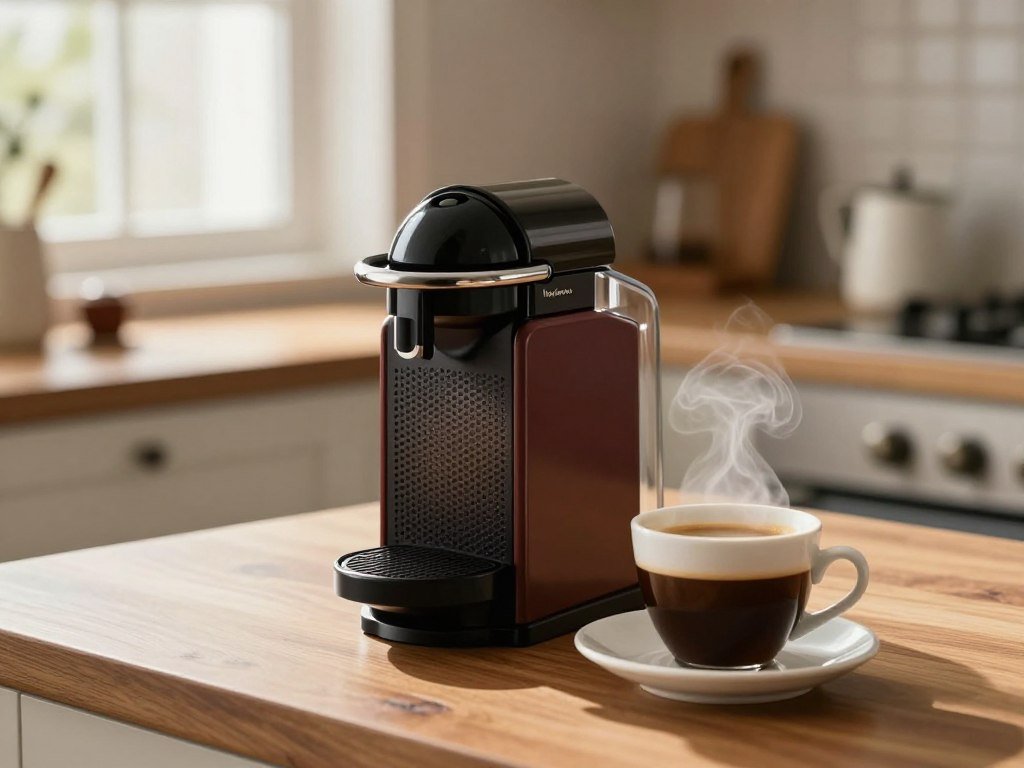 VertuoPlus water tank positioned beside a coffee cup