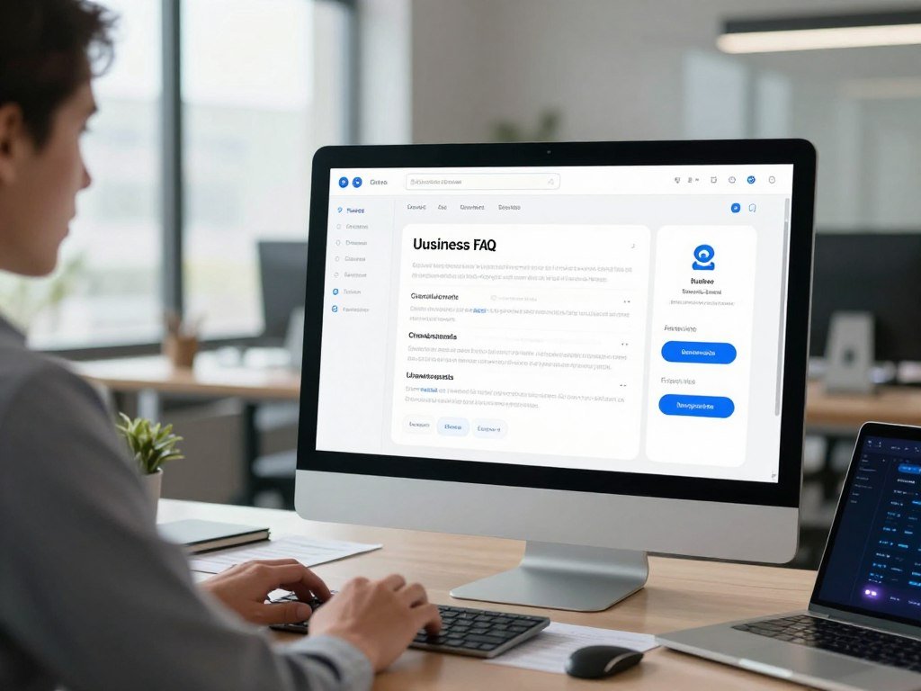 Visual AI chatbot builder using uploaded business FAQs Visual AI chatbot builder using uploaded business FAQs