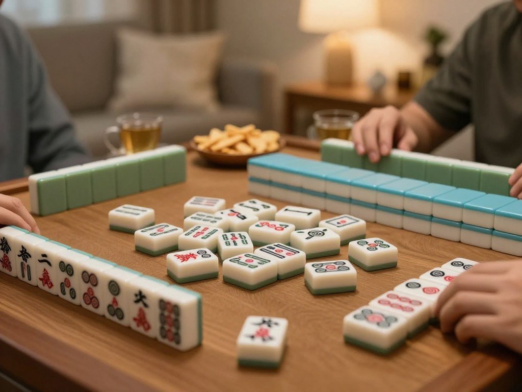Vita Mahjong tiles sit ready for a relaxed offline game