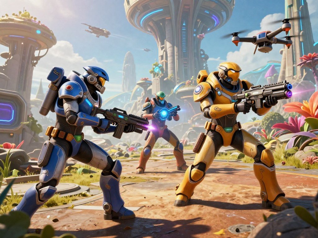 Warframe players team up for science-fiction combat missions