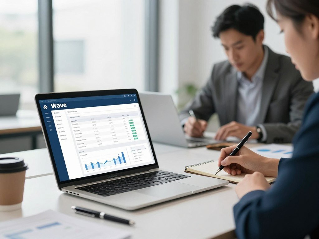 Wave accounting software used to create invoices and track cash flow