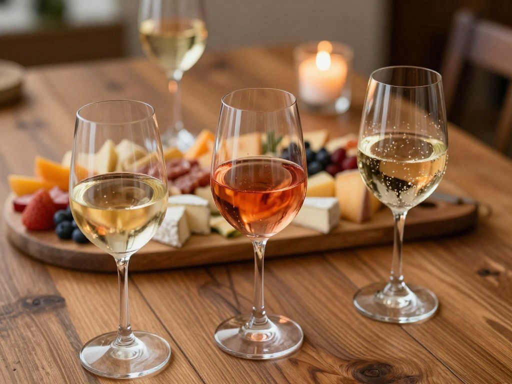 White wine, rosé, and sparkling choices for a meal White wine, rosé, and sparkling choices for a meal