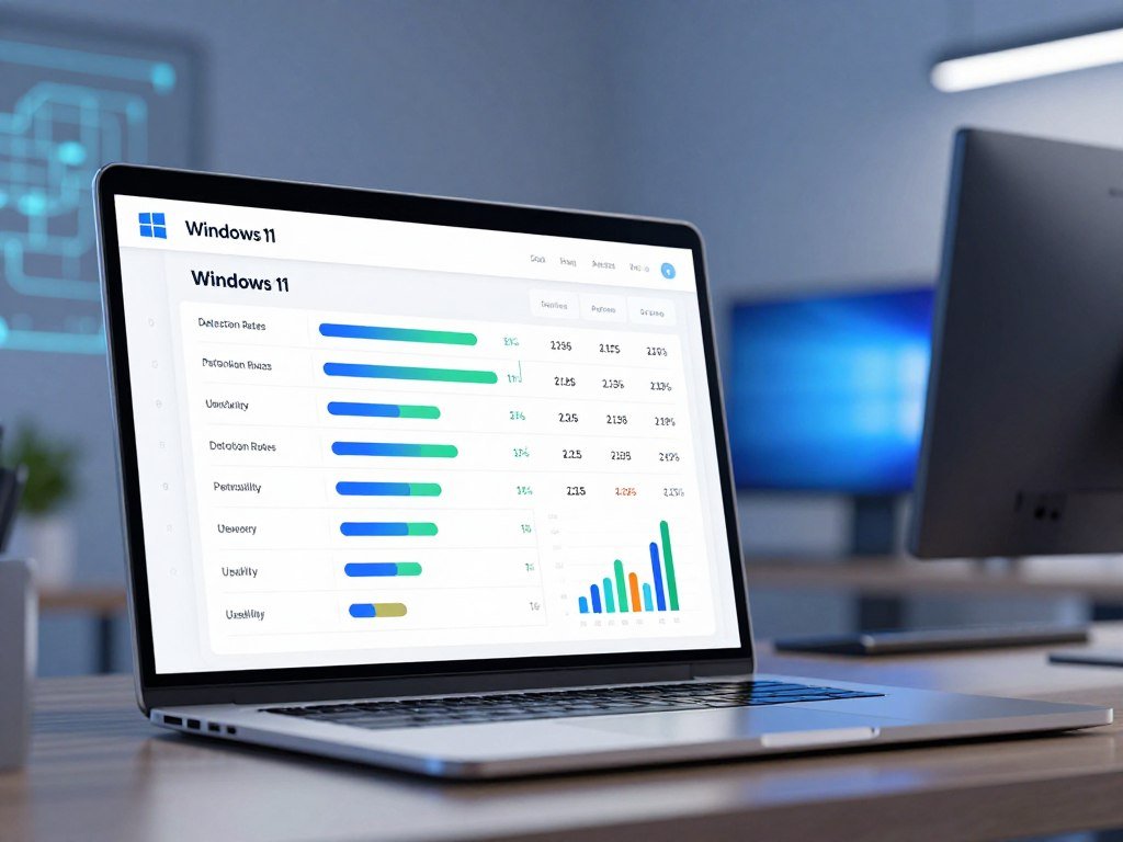 Windows 11 antivirus testing scores compared in a table Windows 11 antivirus testing scores compared in a table