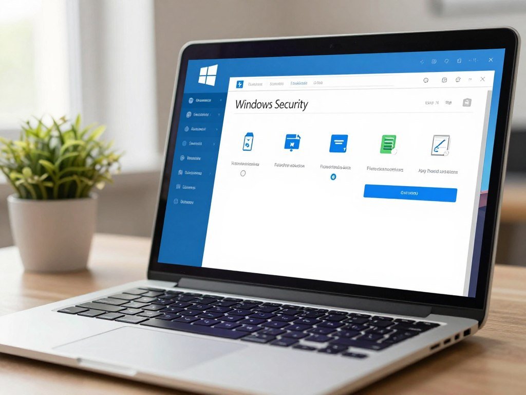 Windows Security showing built-in antivirus protection on a computer