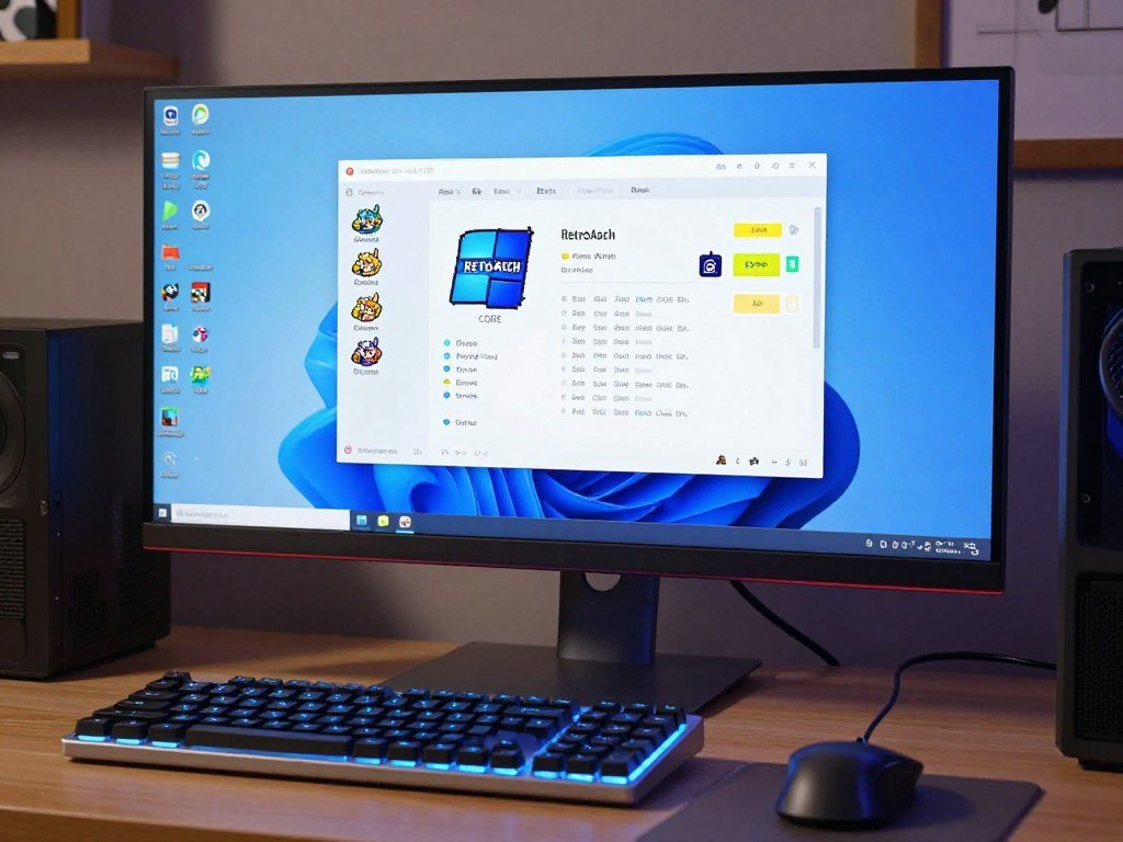 Windows game folder beside RetroArch and the selected core Windows game folder beside RetroArch and the selected core