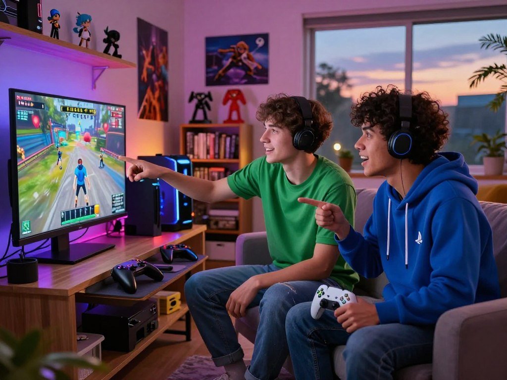 Xbox and PS4 friends choosing a cross-play adventure