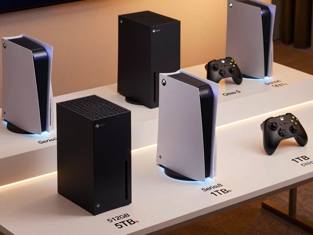 Xbox consoles with different storage options and prices