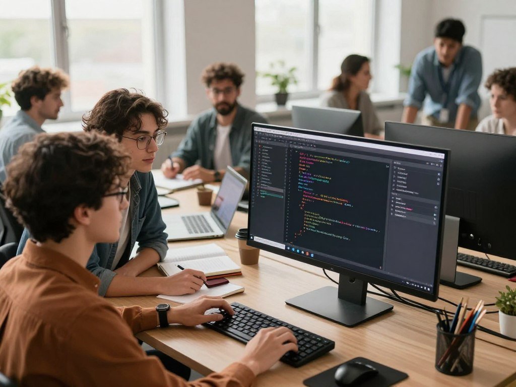 Zed editor showing teammates working on shared code Zed editor showing teammates working on shared code