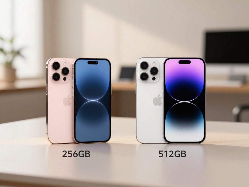 iPhone 17 256GB and 512GB storage options beside price tags